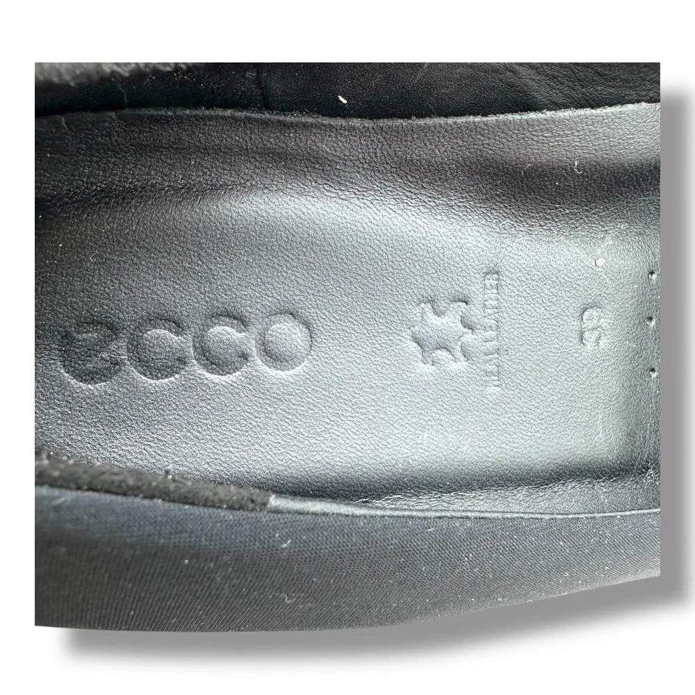ECCO Women Black Slip On Wedge‎ Comfort Shoes Size 39